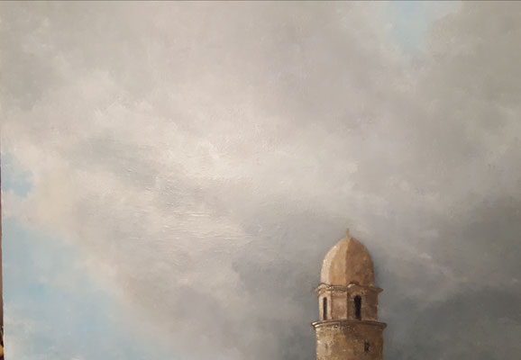 Ciel de Collioure, acrylique sur toile, 70x90