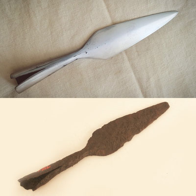 Reproduction d'une pointe de lance.