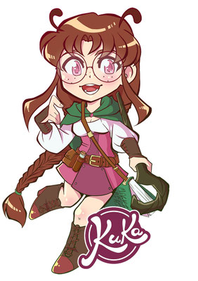 Chibi-Illustration Dungeons and Dragons Druidin