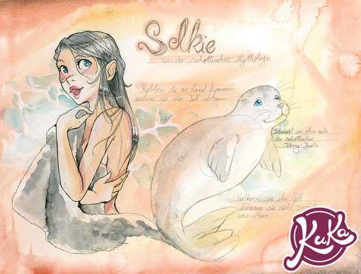 Illustration einer Selkie