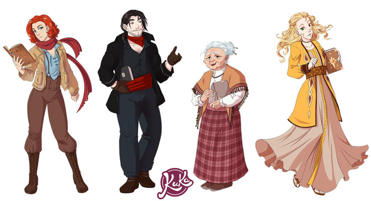 Eislotus Pen & Paper Charakterdesigns für Autorin und Streamerin Liza Grimm