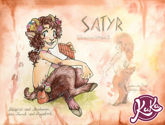 Illustration eines Satyr