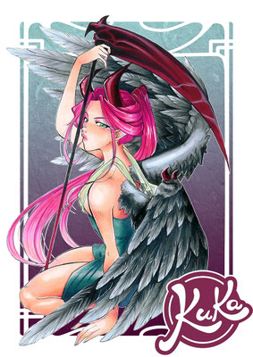 Illustration mit Markern - Charakter Tarja