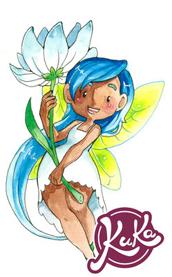Chibi-Illustration einer Fee