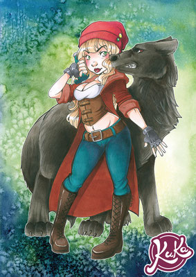 Moderne Interpretation von Rotkäppchen