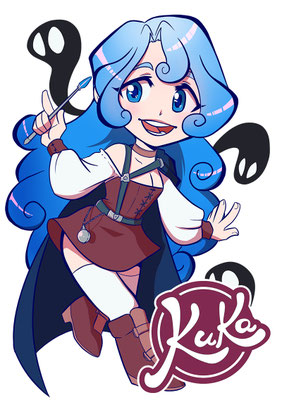 Chibi-Illustration Dungeons and Dragons Magierin