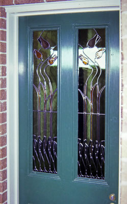 floral door light panels