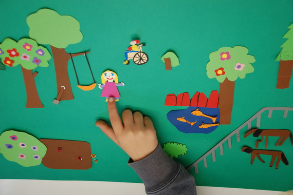 Beim Legetrick mit der Stop Motion Technik werden die Figuren Stück für Stück bewegt und fotografiert