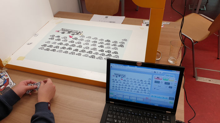 Trickfilmdreh mit der Stop-Motion-Technik und dem Mobilen Trickfilmstudio