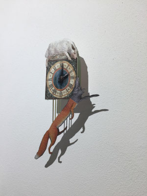 kuckucksuhr collage papier
