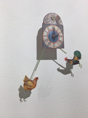 kuckucksuhr collage papier