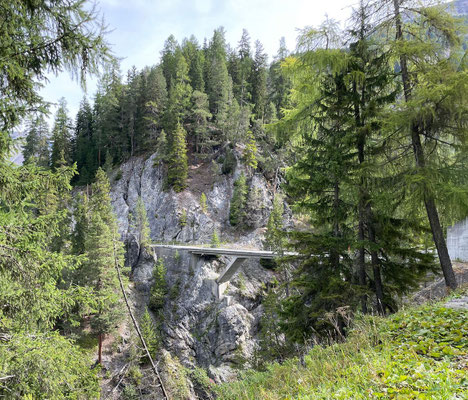Auch diese Brücke haben unsere Pferde passiert ohne mit der Wimper zu zucken... Runtergeschaut haben wir aber nur aus dem Augenwinkel