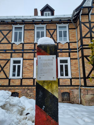 Dieser Pfahl war 45 Jahre lang Zeichen der deutschen Trennung