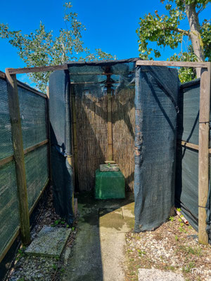 Die Entsorgungsstelle für den Inhalt der Kassettentoilette