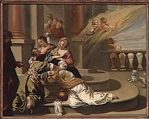 Sainte Praxède soignant les chrétiens suppliciés
