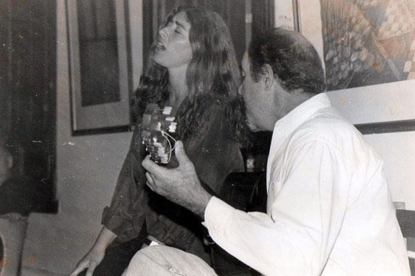 Con Marcela Passadore. Taller del Río, Paraná. 1995.