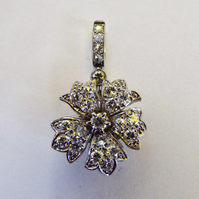 Anhänger mit Brillianten, Platin