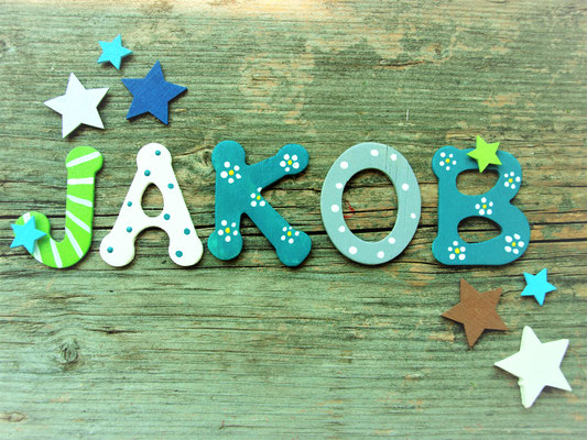 Holzbuchstaben Kinderzimmer - Vogelhaus zur Hochzeit -von ...