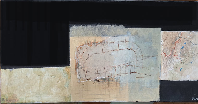 Schleife (Eit.,Öl, Leinwand) 20x50