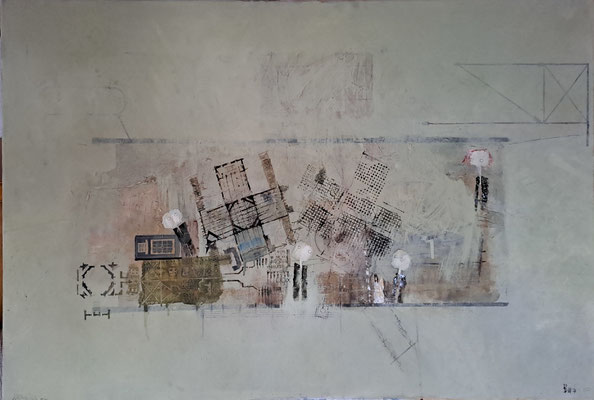 vier Gespenster und ihre Pläne (Eit., Öl, Leinwand) 60x90 ... verkauft 2025