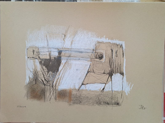 Kamera (Bleist., Graphit, Wachskr., Papier) 30x40