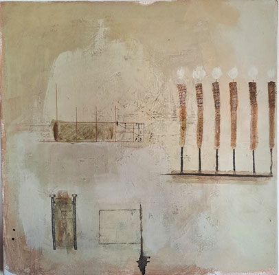 Kerzen (Eit, Öl, Leinwand) 40x40