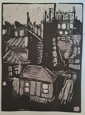 Vorstadt (Farblinoldruck) 20x15