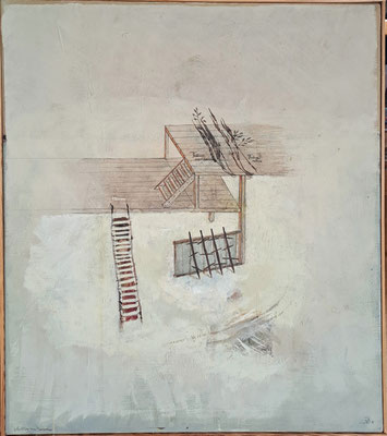 Aufstieg zum Heuboden (Eit,Öl,Lw) 70x60
