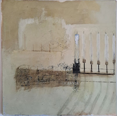 sechs Kerzen (Eit,Öl,Lw) 40x50