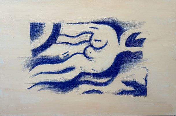 Franck Lebraly, Acrylique sur toile - Galerie Gabel, Biot, Côte d'Azur