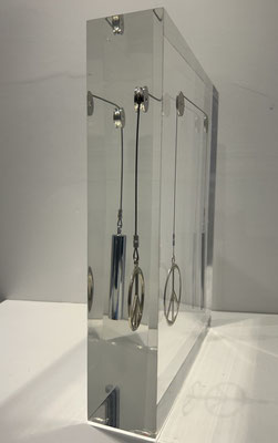 Stephane Chavanis, Paix en suspension, inclusion, Pièce unique, 42 cm. Galerie Gabel, Biot
