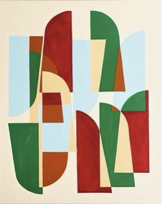 Laurie Bardela, huile et acrylique sur toile. 80X100cm. Galerie Gabel, Biot