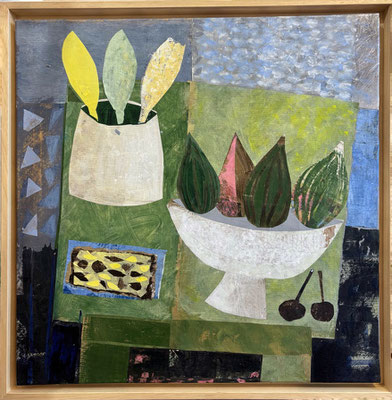Yves Bonhomme, techniques mixtes sur toile, 50X50cm encadrés - 1380€ - Galerie Gabel - Biot