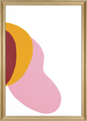 Elvire Bastendorff, 70X50cm, (Diptyque)  acrylique sur papier. Galerie Gabel, Biot