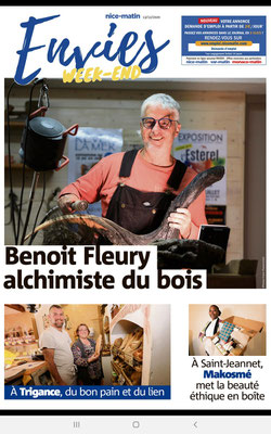 Benoît Fleury, sculptures en bronze, à partir de bois calcinés. Article de presse 2020, artiste de la Galerie Gabel.