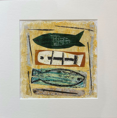 Yves Bonhomme, techniques mixtes sur papier, 32X32cm encadrés - 280€ - Galerie Gabel - Biot