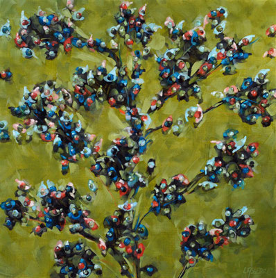 Clothilde Lasserre- "Arbre de vie" huile sur toile 100X100cm 2022 _ Galerie Gabel-Biot-France
