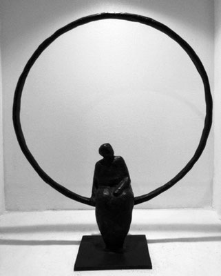 Sophie Hustin-H:38cm. pièces uniques en bronze. Galerie Gabel BIOT