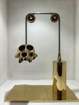 Stephane Chavanis, Vanité, bronze. Galerie Gabel, Biot