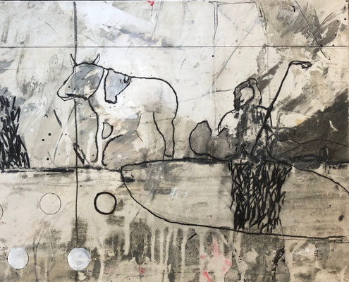 Philippe Croq, technique mixte sur toile-Galerie Gabel- Côte d'Azur, ART UP 2021