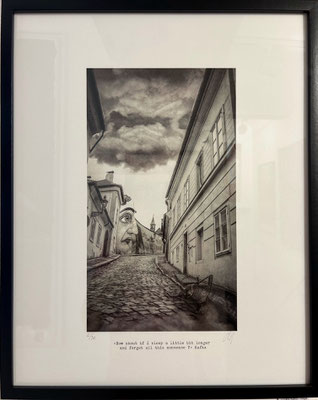 OliR , photomontage, art numérique, 40X50cm, KAFKA, Giclée sur papier Fine Art Canson Museum, Numéroté sur 30 exemplaires