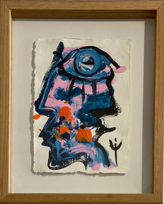 Erick Ifergan, acrylique sur papier. Galerie d'art Biot village. Galerie Gabel