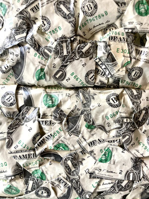 JOSEPH Compression de dollars - One million dollars - Encadré 95 X 105 cm