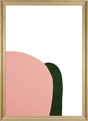 Elvire Bastendorff, 70X50cm, (Diptyque)  acrylique sur papier. Galerie Gabel, Biot