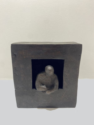 Sophie Hustin, bronze, pièce unique 12X13X5cm. Avec accroche au dos.Galerie Gabel BIOT