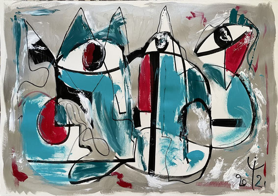 Erick Ifergan " acrylique sur toile 70X100cm- Galerie Gabel- Côte d'Azur - Biot