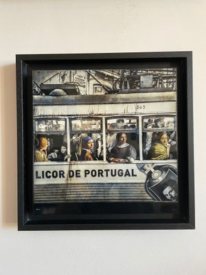 OliR , photomontage, art numérique, tirage 8 ex vernis sur Dibond dans caisse américaine 29X29cm 180€. Galerie Gabel, Biot