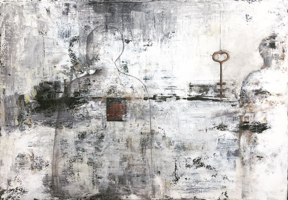 Sophie Hustin peinture. Acrylique sur toile. Galerie Gabel- Biot -Côte d'Azur