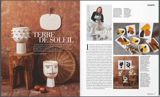 Sandrine AURIC dans : ELLE DECORATION été 2020