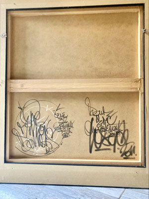 JOSEPH Compression de dollars - One million dollars - Encadré 95 X 105 cm